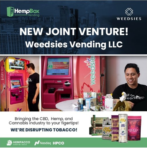 Weedsies Vending Machines joint venture